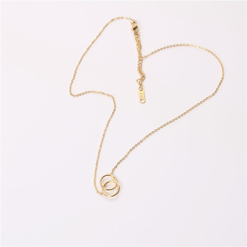 Women's Korean Stylish Graceful Simple Gold Trendy Necklaces
