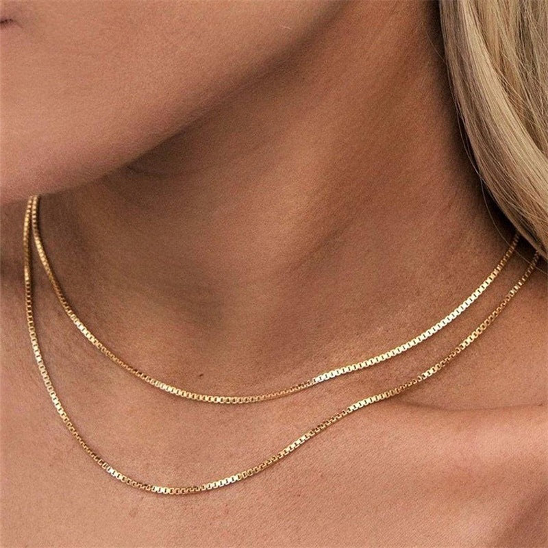 Gold-plated Stainless Steel Ornament Simple Titanium Necklaces