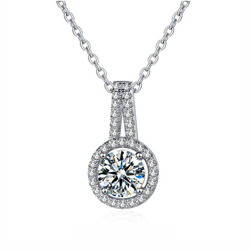 Fashion Carat Simulation Moissanite Round Bag Pendants