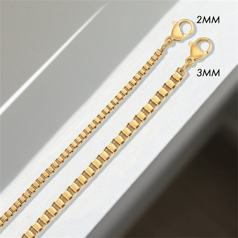 Gold-plated Stainless Steel Ornament Simple Titanium Necklaces