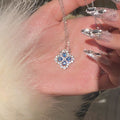 Sier Clover Light Luxury Minority Full Necklaces