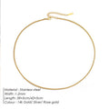 Gold-plated Stainless Steel Ornament Simple Titanium Necklaces